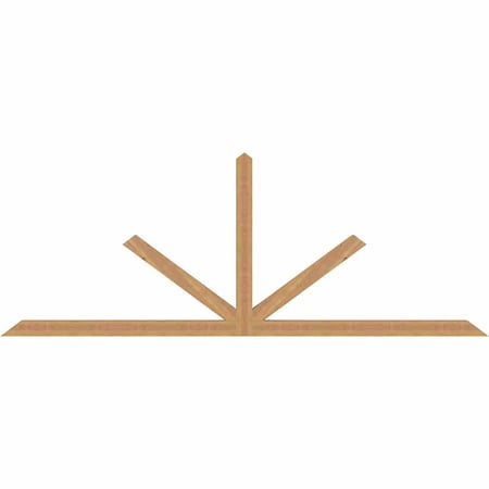 Ekena Millwork Saratoga Timber Gable Bracket, Western Red Cedar, 108"W x 40"H x 3 1/2"D x 3 1/2"F, 9/12 Pitch GBW108X40X0404SAR00SWR